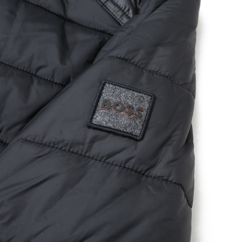 Purchase HUGO BOSS Orange SS24 黑色棉質拉鍊休閒外套 50498609-001