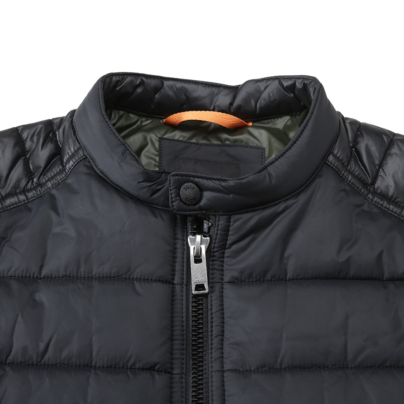 Sizing HUGO BOSS Orange SS24 黑色棉質拉鍊休閒外套 50498609-001