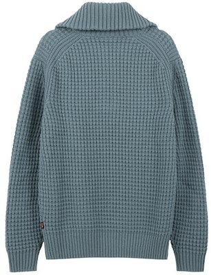 HUGO BOSS Orange SS24 綠色半拉鍊高領長袖毛衣 50498947-375 Lookbook HUGO BOSS Orange SS24 綠色半拉鍊高領長袖毛衣 50498947-375