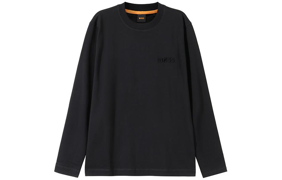 HUGO BOSS Orange SS24 Black Crewneck Sweatshirt with Embroidered Logo 50499276-001 圖 2