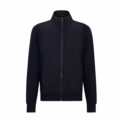 HUGO BOSS Packable Zip-Up Sweatshirt with Air-Mesh Panels Men’s Navy Jacket 50512706-404