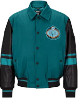 HUGO BOSS Patchwork Button-Up Bomber Jacket Men’s Blue 50505936-354 HUGO BOSS Patchwork Button-Up Bomber Jacket Men’s Blue 50505936-354