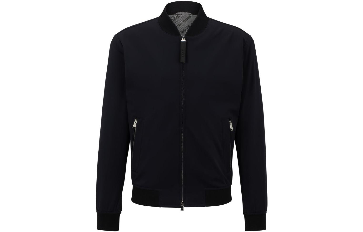 HUGO BOSS Performance SS23  Slim-Fit Baseball Collar Jacket Black 50494575-001