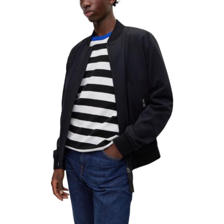 HUGO BOSS Performance SS23  Slim-Fit Baseball Collar Jacket Black 50494575-001 圖 5