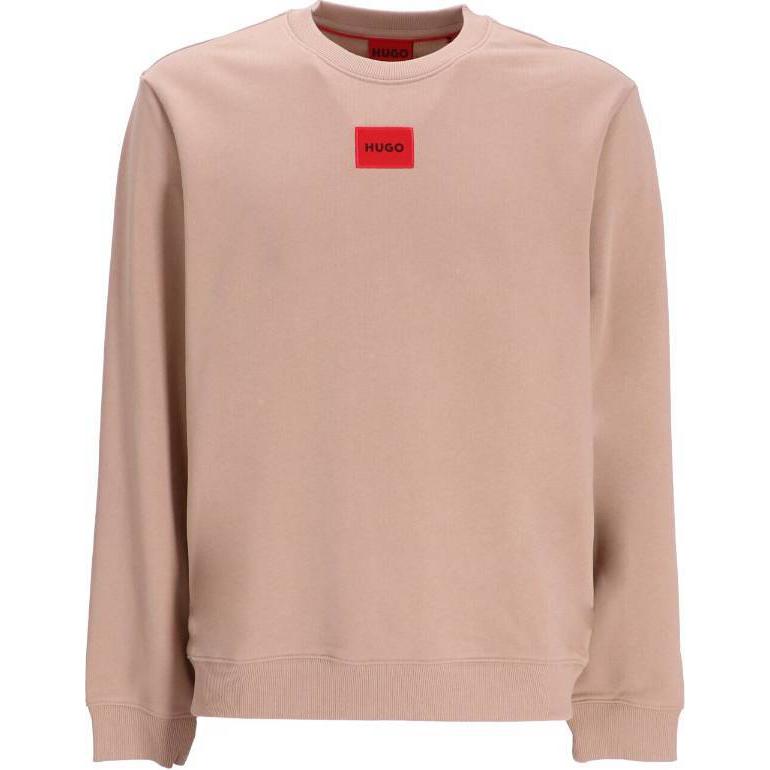 HUGO BOSS Pink Crewneck Logo Embroidered Loose Fit Sweatshirt 50447964-267