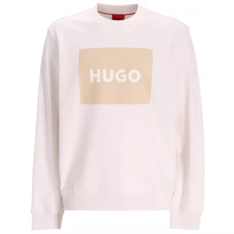 HUGO BOSS Pink Crewneck Long-Sleeve Sweatshirt with Letter Print () 50467944-122