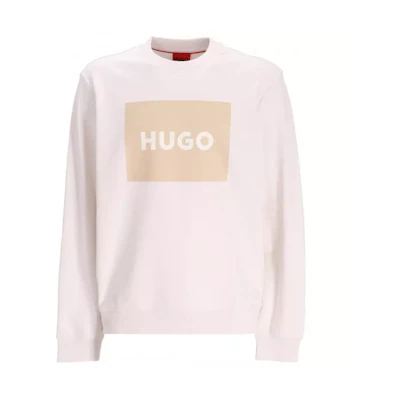 HUGO BOSS Pink Crewneck Long-Sleeve Sweatshirt with Letter Print () 50467944-122