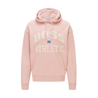 HUGO BOSS Pink Hoodie with Large Logo Print 50455955-689