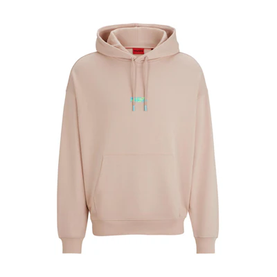 HUGO BOSS Pink Oversized Logo Print Hoodie Sweatshirt 50509979-681