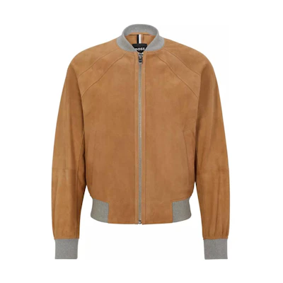 HUGO BOSS Plain Zip-Up Jacket Light Brown 50485069-260