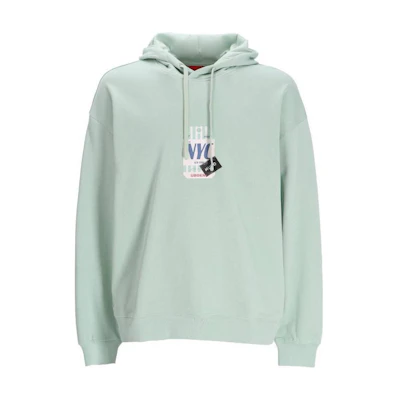 HUGO BOSS Printed Pattern Drawstring Hoodie Green 50519849-332