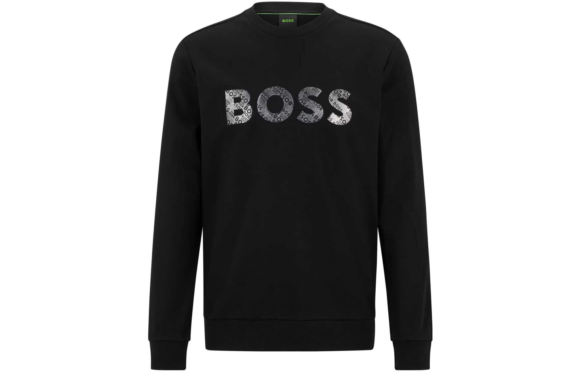 HUGO BOSS Pullover Logo Printed Sweatshirt Black () 50506825-001