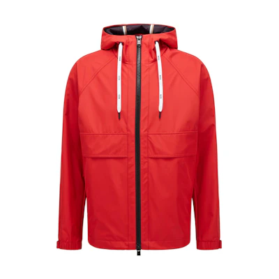 HUGO BOSS Red Full-Zip Hoodie Jacket Plain Design 50469936-623