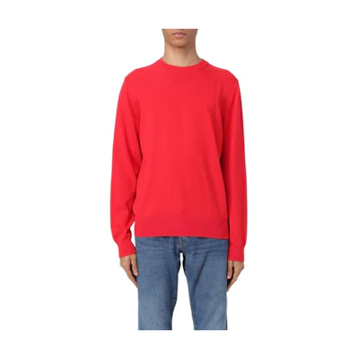 HUGO BOSS Red Slim-Fit Crewneck Pullover Sweatshirt 50506023-617