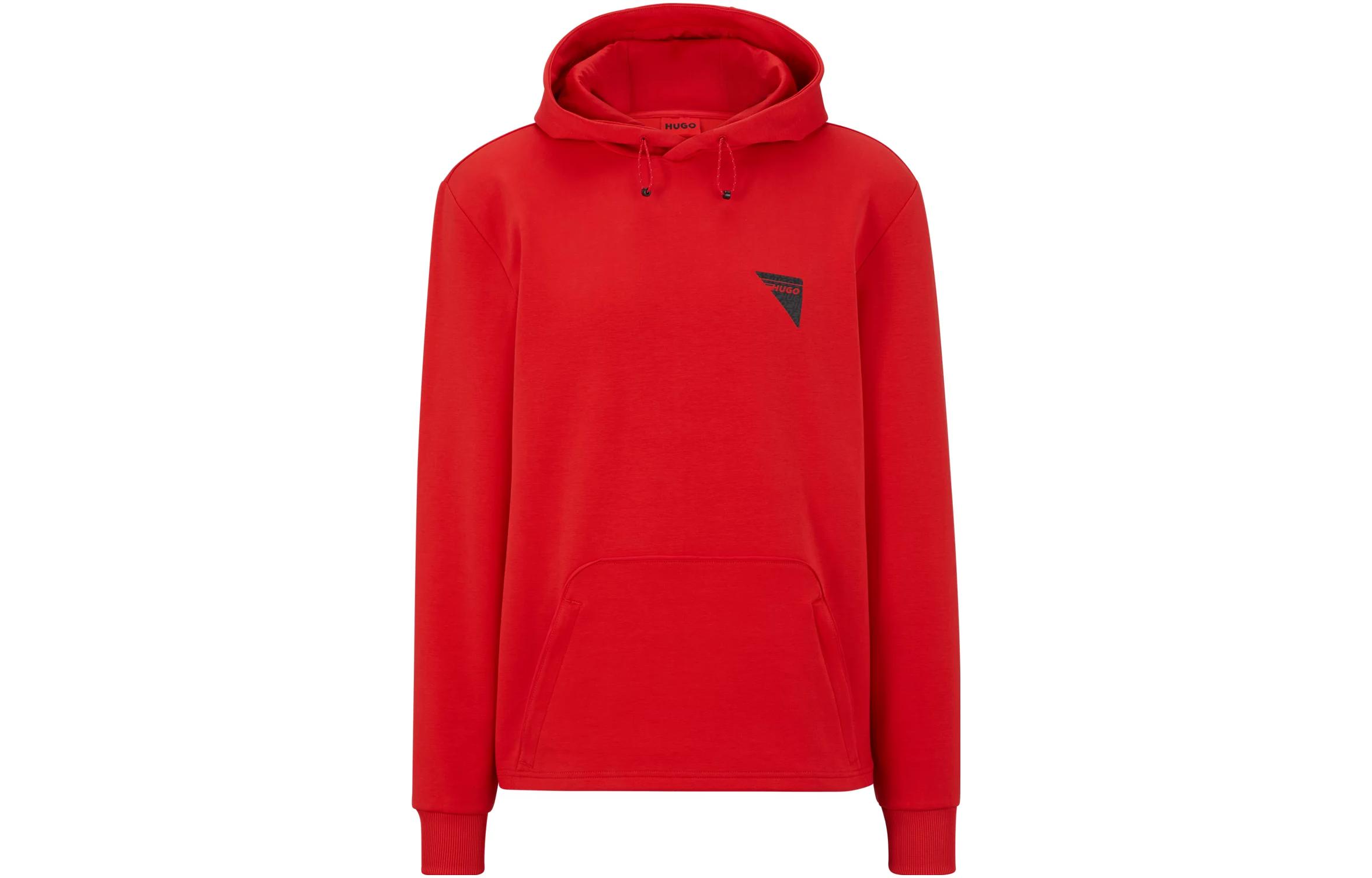 HUGO BOSS Red Solid Color Hoodie Long Sleeve Sweatshirt 50475336-693