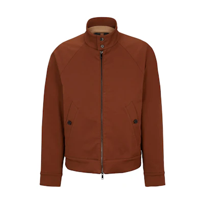 HUGO BOSS Regular-Fit Harrington Jacket with Detachable Gilet Beige Coat 50508937-213