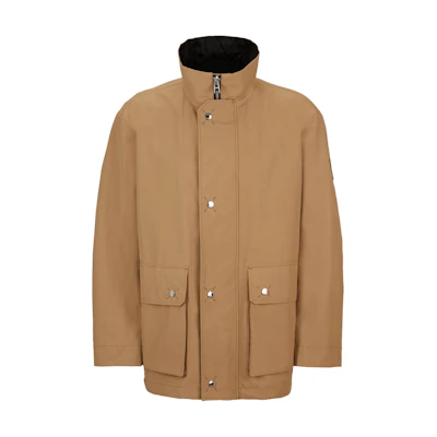 HUGO BOSS Regular-Fit Jacket with Packable Monogram Hood - Light Brown 50506149-260