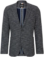 HUGO BOSS Regular-Fit Micro-Pattern Stretch Jersey Blazer Men’s Navy Blue 50510546-405 HUGO BOSS Regular-Fit Micro-Pattern Stretch Jersey Blazer Men’s Navy Blue 50510546-405
