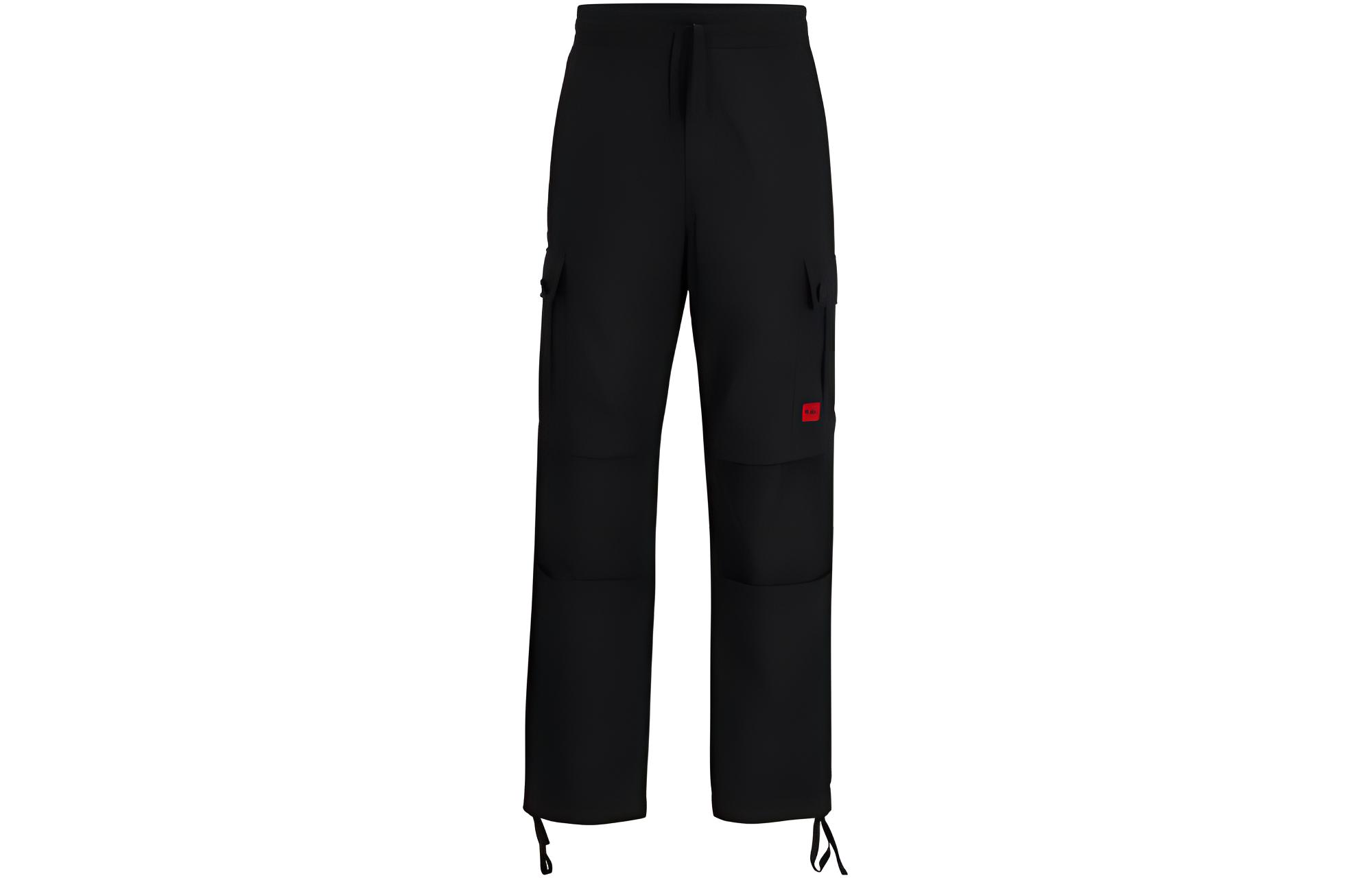 HUGO BOSS Regular-Fit Ripstop Cotton Cargo Pants - Black. 50493865-001