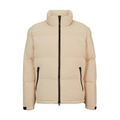 HUGO BOSS Regular-Fit Water-Repellent Puffer Jacket Beige for Men 50496279-275