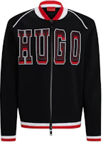 HUGO BOSS Relaxed-Fit Black Bomber Jacket with Sporty Logo 50510911-001 HUGO BOSS Relaxed-Fit Black Bomber Jacket with Sporty Logo 50510911-001