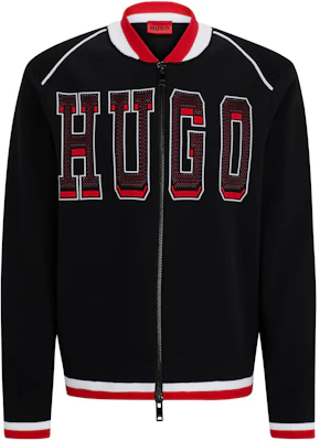 HUGO BOSS Jaket Bomber Hitam Relaxed-Fit dengan Logo Sporty 50510911-001 Buy HUGO BOSS Jaket Bomber Hitam Relaxed-Fit dengan Logo Sporty 50510911-001