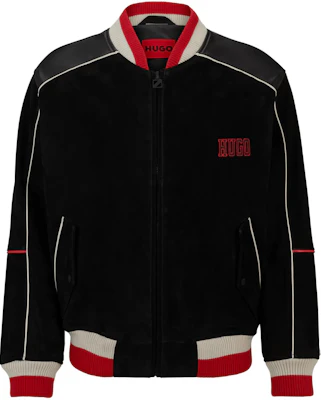 HUGO BOSS Jaket Bomber Relaxed-Fit Logo Sporty Warna Hitam 50510079-001 Buy HUGO BOSS Jaket Bomber Relaxed-Fit Logo Sporty Warna Hitam 50510079-001