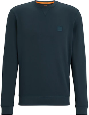 HUGO BOSS 寬鬆版型純棉徽標貼布藍色圓領長袖上衣 50468443-388 Buy HUGO BOSS 寬鬆版型純棉徽標貼布藍色圓領長袖上衣 50468443-388