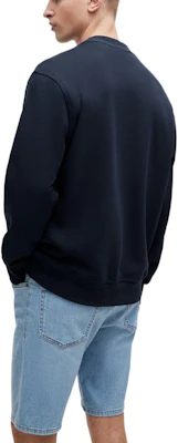 HUGO BOSS 寬鬆剪裁純棉毛巾布對比LOGO海軍藍衛衣 50514541-404 Purchase HUGO BOSS 寬鬆剪裁純棉毛巾布對比LOGO海軍藍衛衣 50514541-404