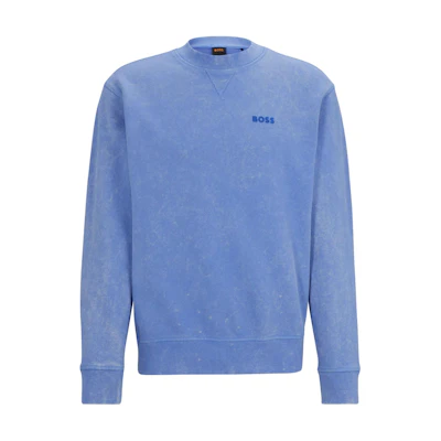HUGO BOSS Relaxed-Fit Logo Sweatshirt - Cotton-Terry, Blue 50505268-525