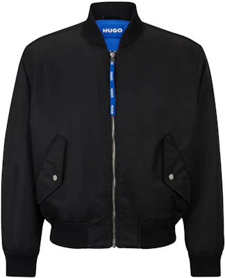 HUGO BOSS Jaket Bomber Unisex Hitam Fit Santai dengan Resleting 50510924-001 Buy HUGO BOSS Jaket Bomber Unisex Hitam Fit Santai dengan Resleting 50510924-001