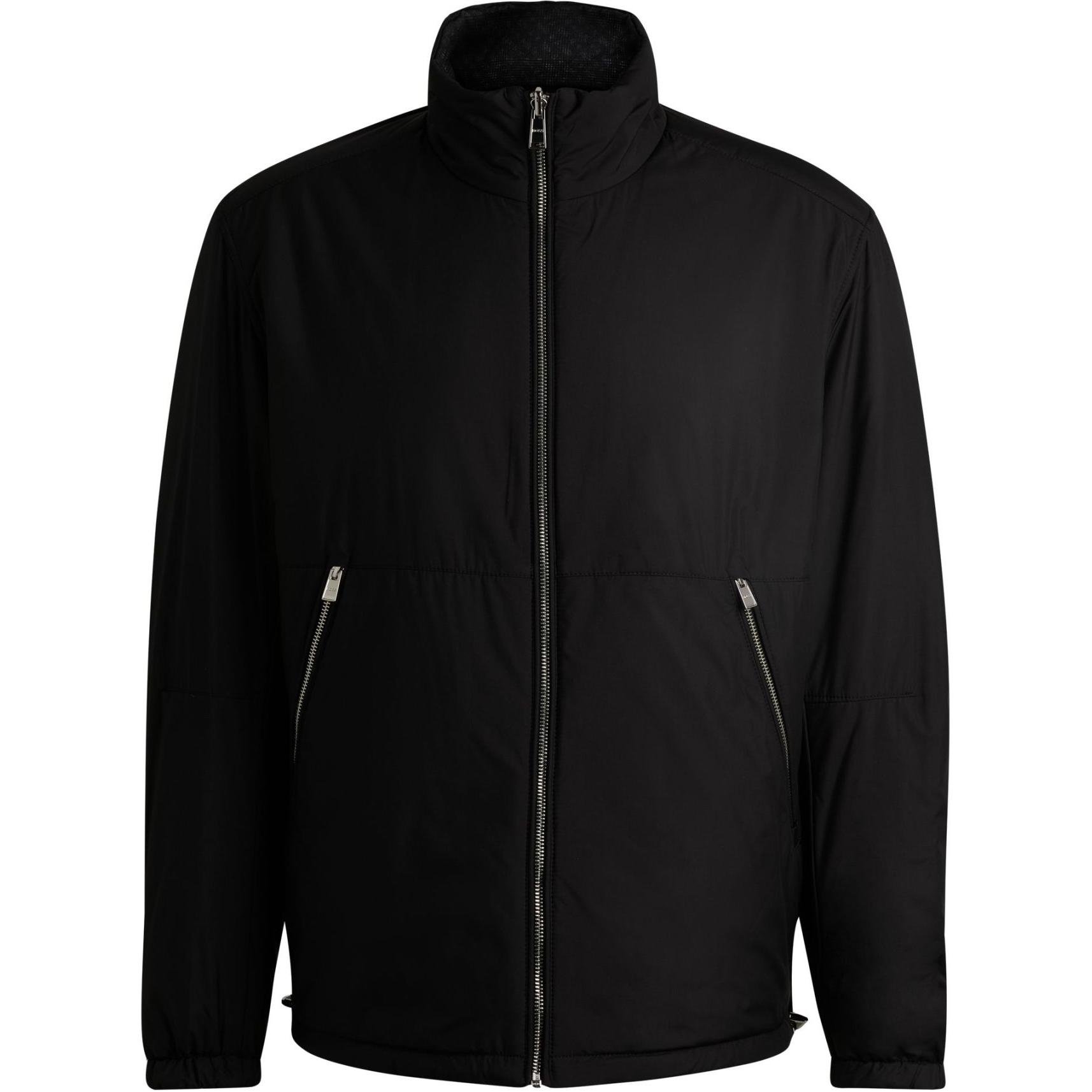 HUGO BOSS Reversible Black Zip-Up Loose Fit Long Sleeve Jacket 50519921-001