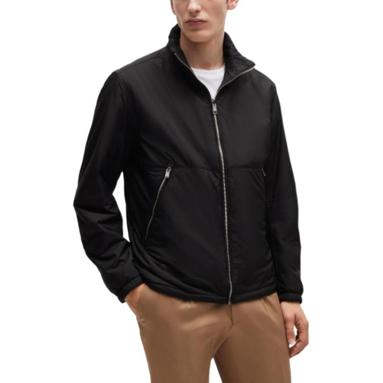 HUGO BOSS Reversible Black Zip-Up Loose Fit Long Sleeve Jacket 50519921-001 圖 4