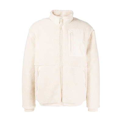 HUGO BOSS Sand Beige Embroidered Logo High-Neck Jacket 50476781-101
