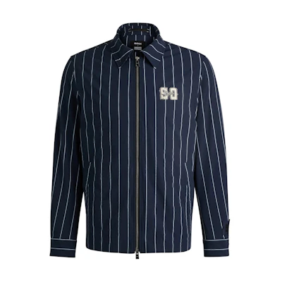 HUGO BOSS Shohei Ohtani Relaxed-Fit Striped Jacket Blue for Men 50534884-406