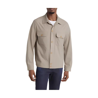 HUGO BOSS Single-Breasted Khaki Long-Sleeve Jacket 50497241-260