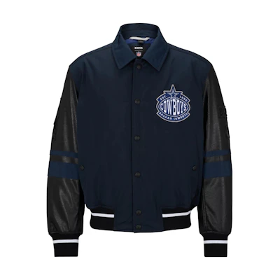 HUGO BOSS Single-Breasted Long-Sleeve Jacket - Blue 50505936-404