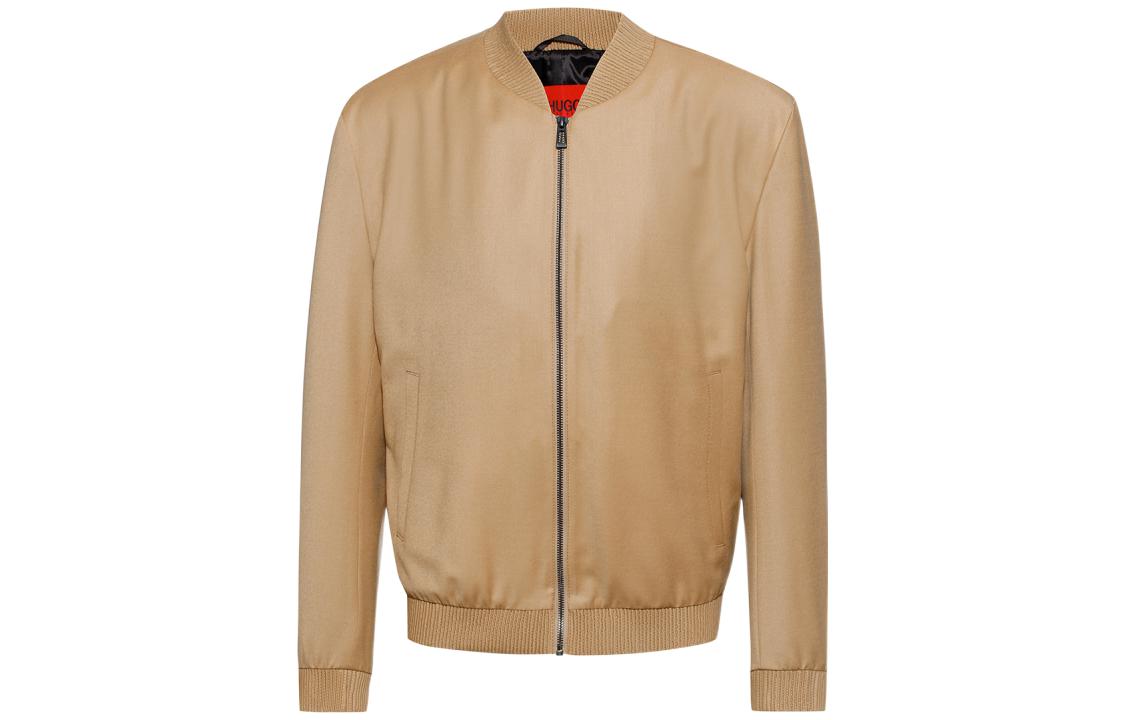 HUGO BOSS Slim-Fit Beige Pilot Jacket 50458403-265
