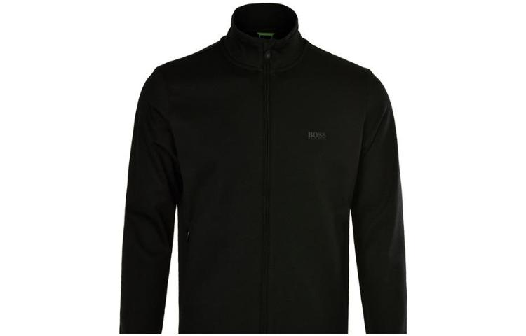HUGO BOSS Slim-Fit Jacket Black with Solid Color Logo Print SL-TECH-50379339-001