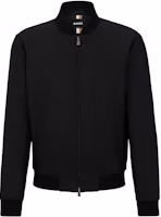 HUGO BOSS Slim-Fit Linen Bomber Jacket Black Full-Zip Jacket 50514231-001 HUGO BOSS Slim-Fit Linen Bomber Jacket Black Full-Zip Jacket 50514231-001