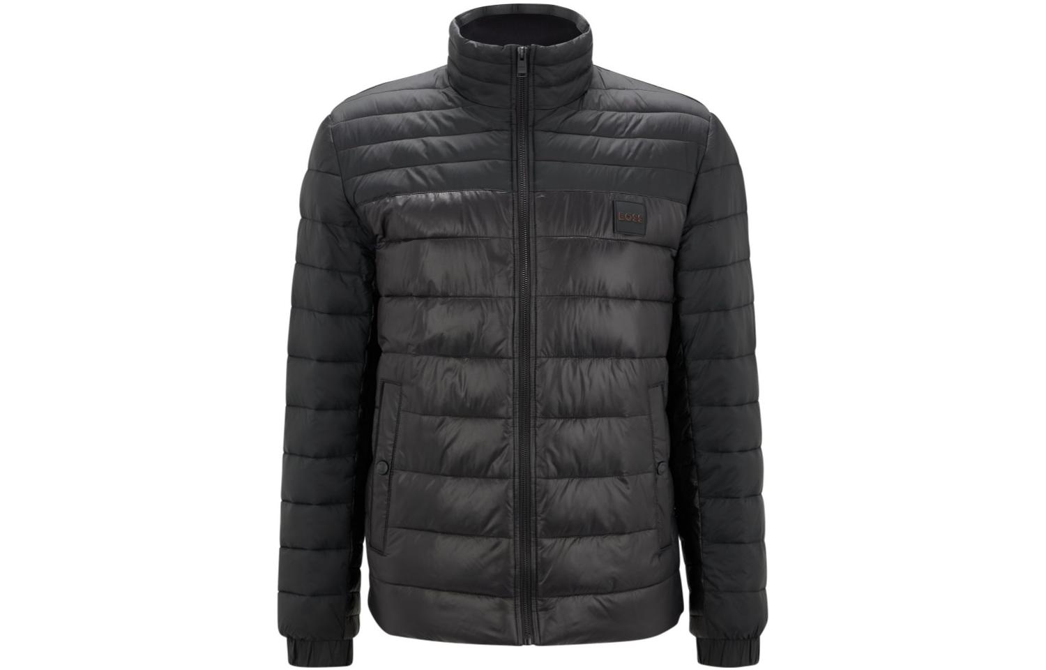 HUGO BOSS Slim-Fit Logo Patch Cotton Jacket Black 50470898-001