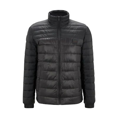 HUGO BOSS Slim-Fit Logo Patch Cotton Jacket Black 50470898-001