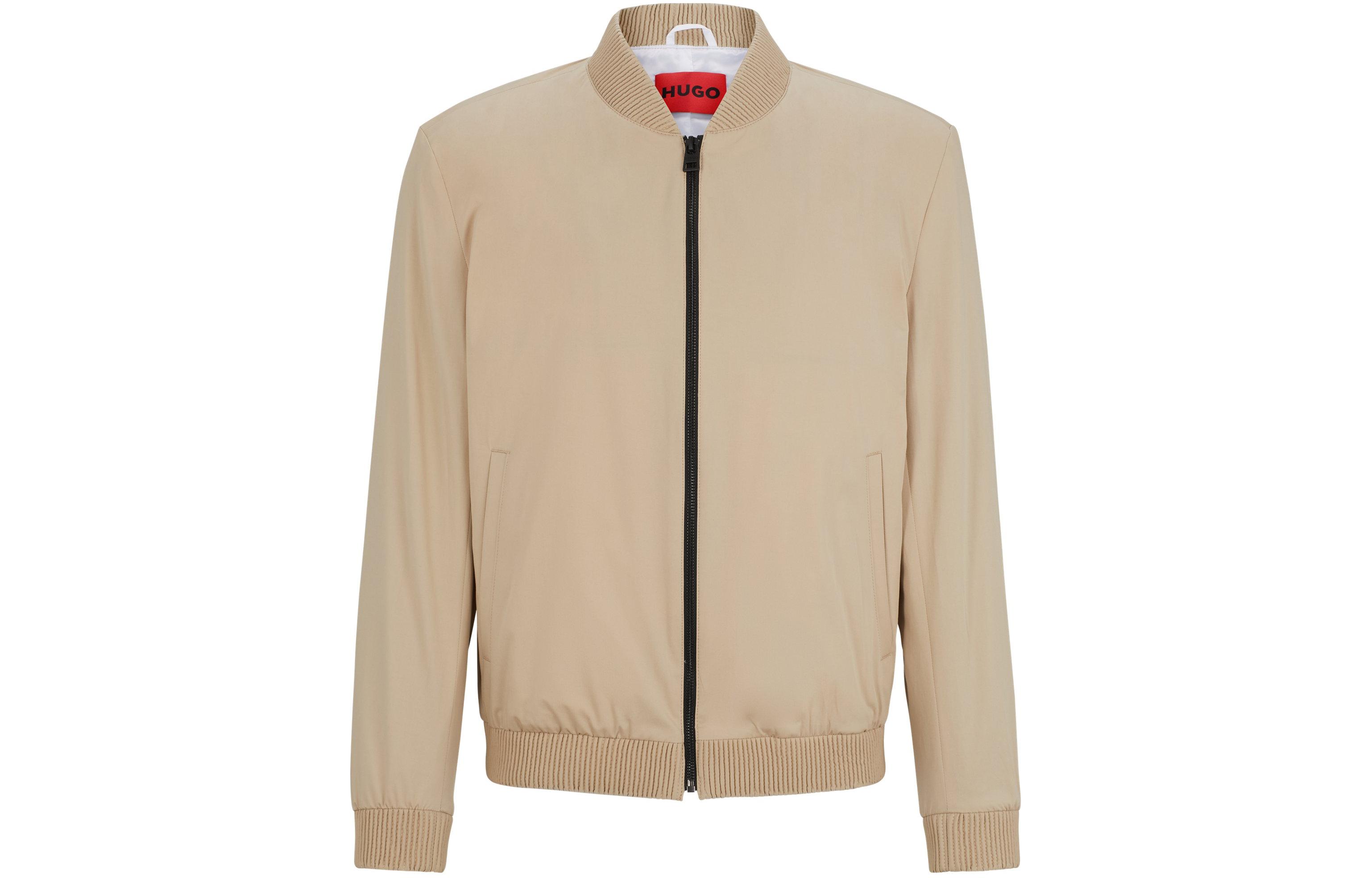 HUGO BOSS Slim-Fit Performance Stretch Cotton Jacket Beige 50488019-267