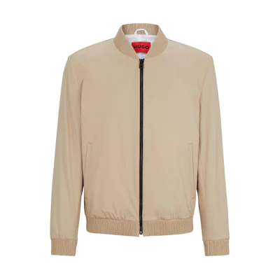 HUGO BOSS Slim-Fit Performance Stretch Cotton Jacket Beige 50488019-267