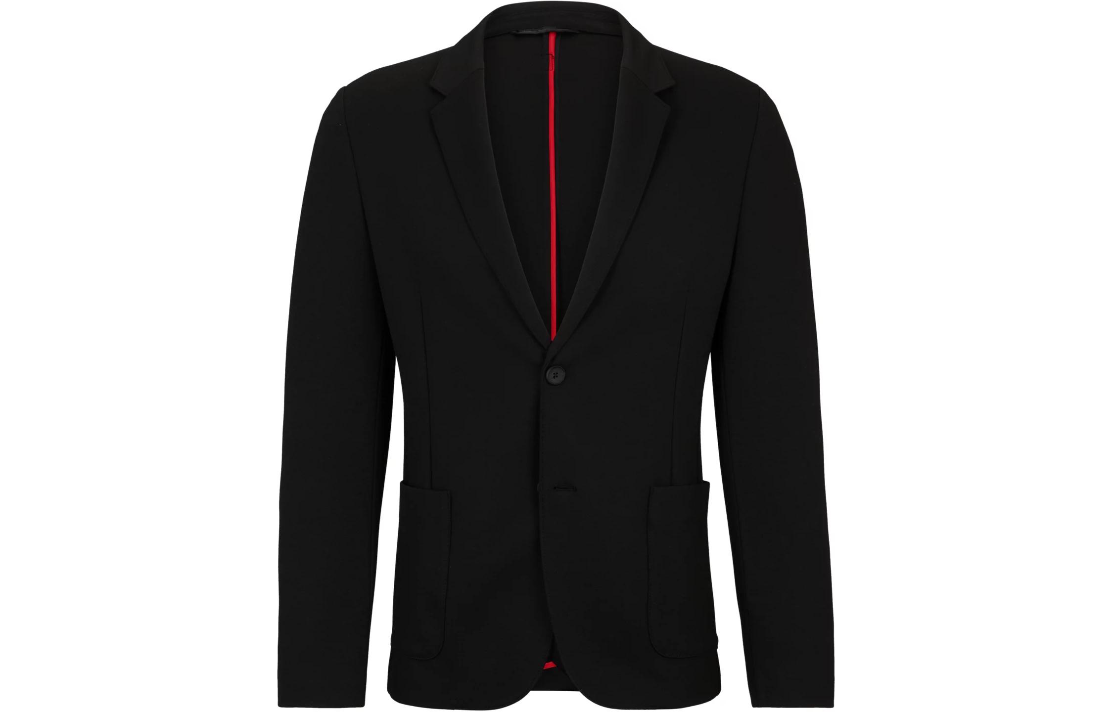 HUGO BOSS Slim-Fit Performance Stretch Jersey Blazer Black Jacket 50510449-001