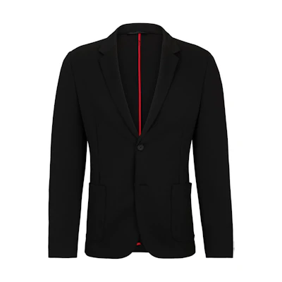 HUGO BOSS Slim-Fit Performance Stretch Jersey Blazer Black Jacket 50510449-001