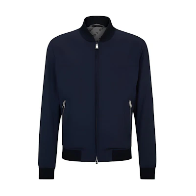 HUGO BOSS Slim-Fit Performance Stretch Jersey Jacket Navy Mens. 50502507-404