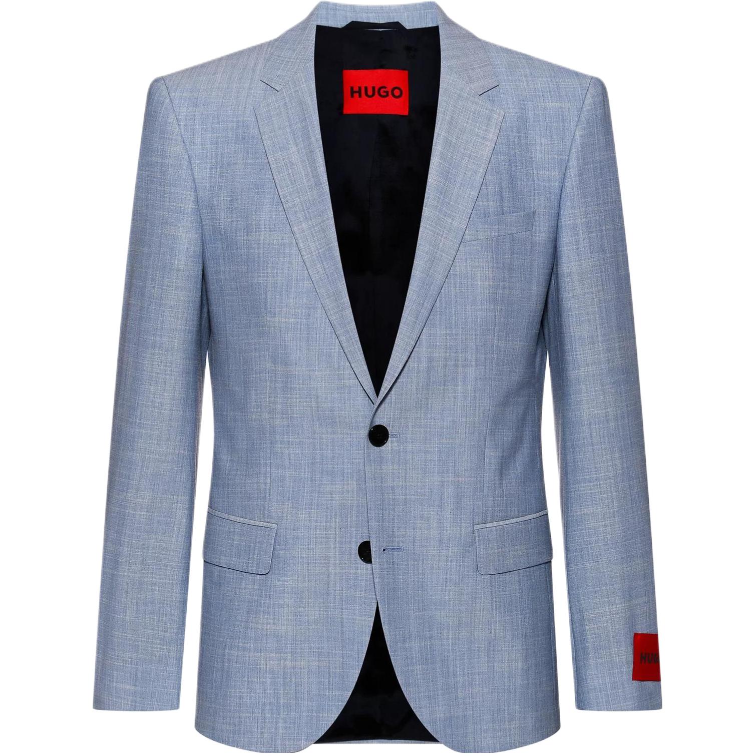 HUGO BOSS Slim-Fit Solid Single-Breasted Long-Sleeve Jacket 50468496-428