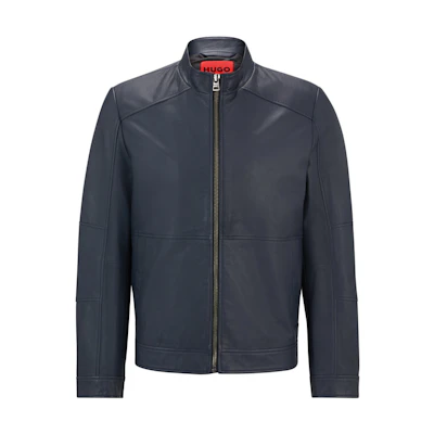 HUGO BOSS Slim-Fit Stand Collar Jacket Light Blue 50513322-462