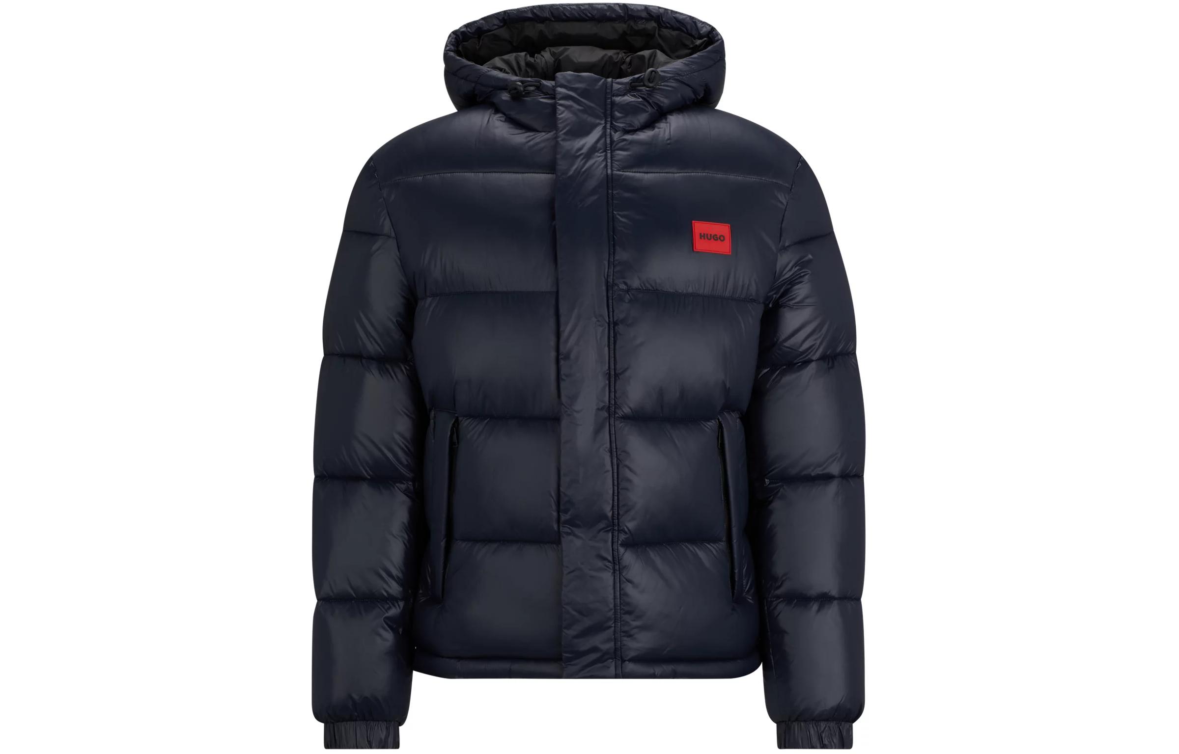 HUGO BOSS Slim-Fit Water-Repellent Puffer Jacket with Logo Badge Navy Men 50503648-405